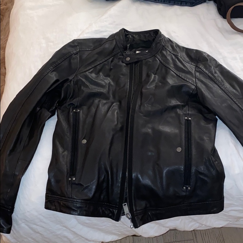 Men’s Diesel Genuine Leather Biker Jacket